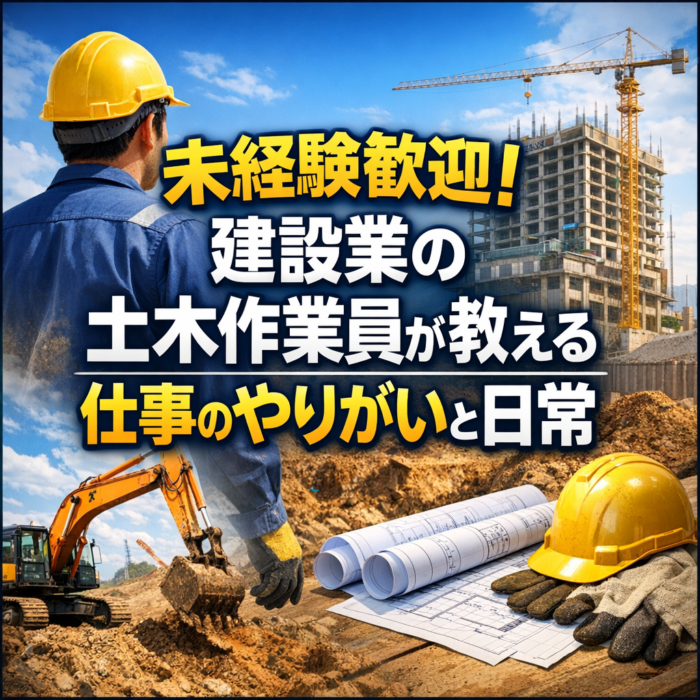 未経験歓迎！建設業の土木作業員が教える仕事のやりがいと日常